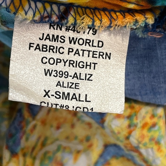 Jams World Dress Alize Empire Waist Sundress W399 orange multicolor XS - Picture 4 of 7